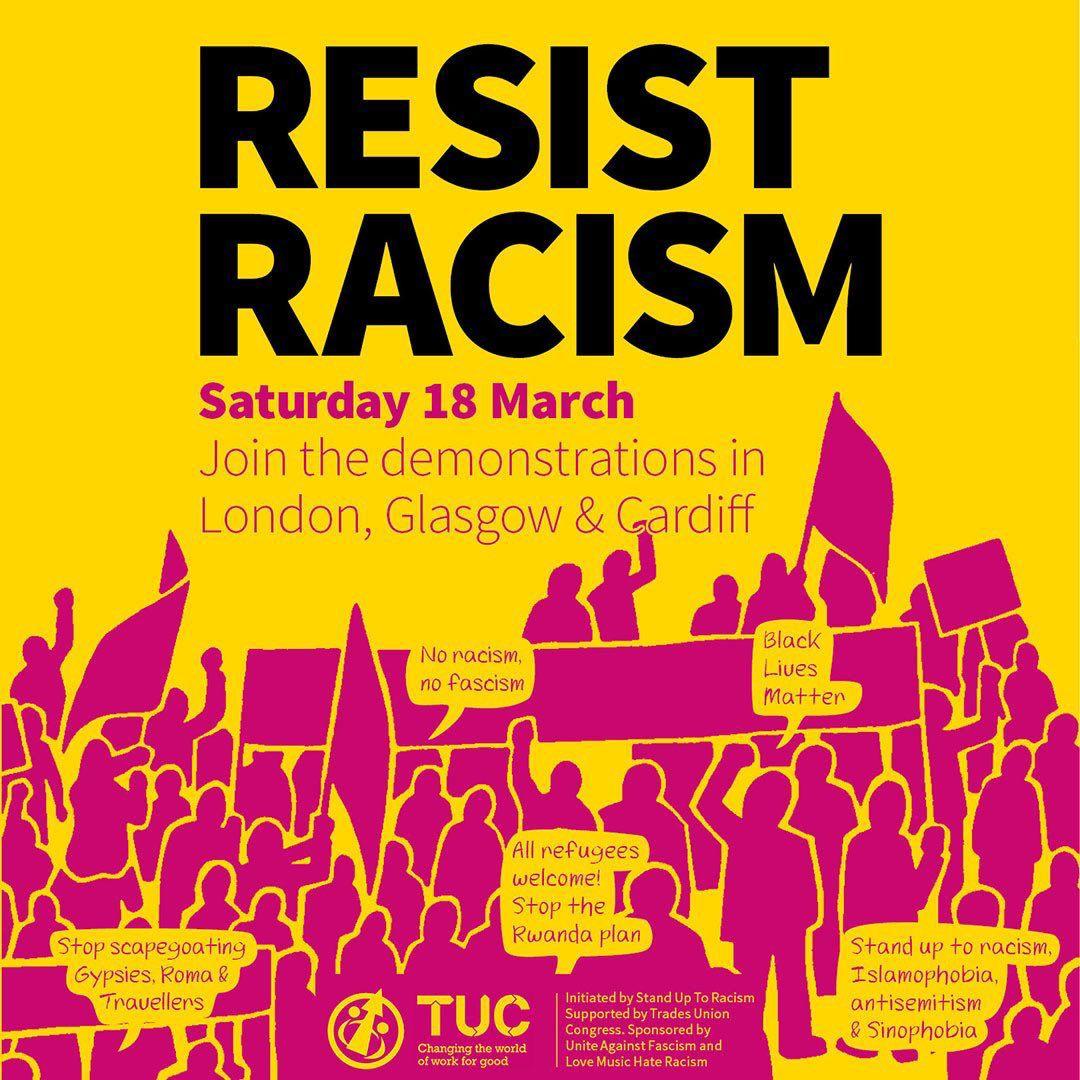 Transport to the ResistRacism demonstrations 18th March